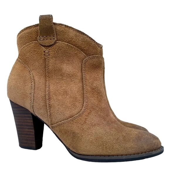 Clarks Indigo Brown Leather Western Pull On Boho Ankle Bootie Women’s Size 6 - Picture 3 of 14